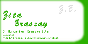 zita brassay business card